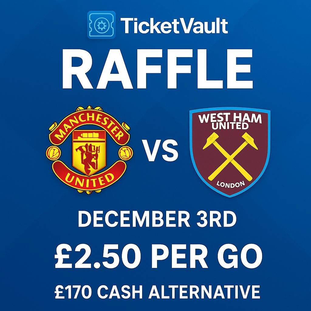 Manchester United vs West Ham United - Hospitality/ Or £170